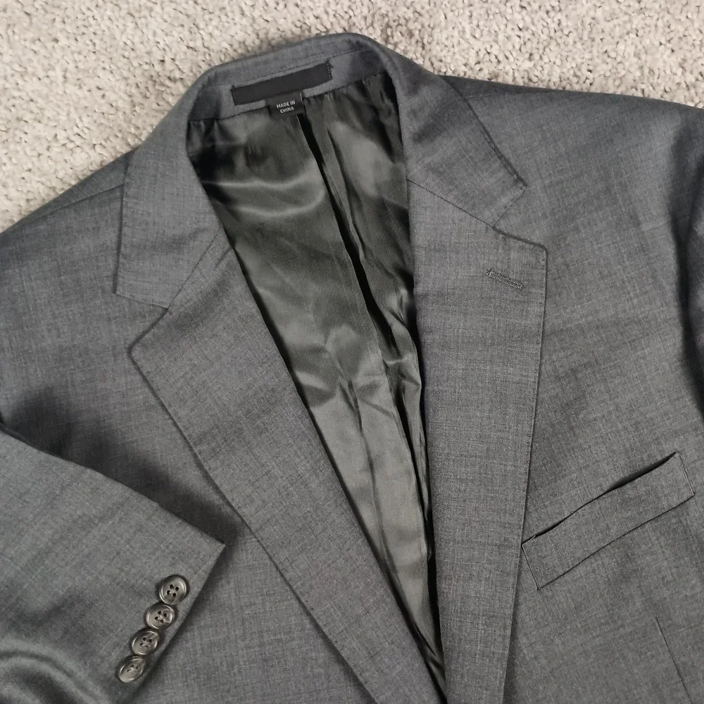 Paul Betenly 44R 38W Mens Grey Wool Vantage Water Resistant 2 Piece Suit